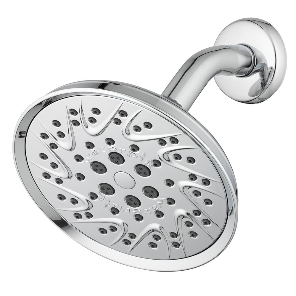 Waterpik 1Spray 6 in. Single Wall Mount Waterfall Fixed Rain Shower