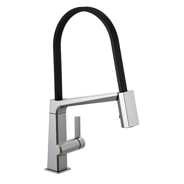 Delta Pivotal Single Handle Pull Down Sprayer Kitchen Faucet With Magnatite Docking In Arctic