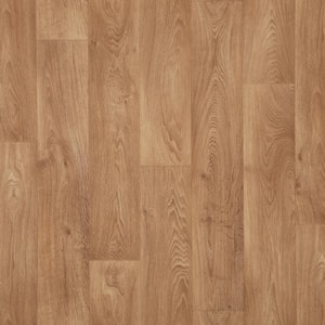Redondo Brown Oak 12 MIL 13.2 ft. W x Cut to Length Waterproof Vinyl Sheet Flooring
