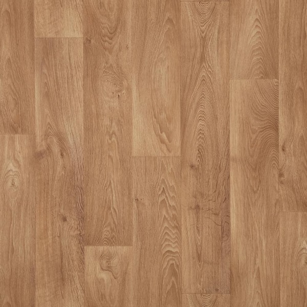 Mohawk Redondo Brown Oak 12 MIL 13.2 ft. W x Cut to Length Waterproof Vinyl Sheet Flooring