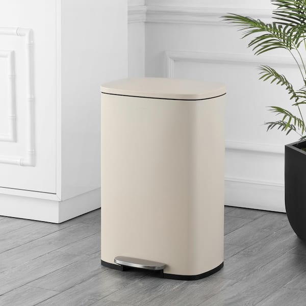 happimess Connor 13 Gal. Rose Gold Rectangular Trash Can with Soft-Close  Lid and Free Mini Trash Can HPM1006D - The Home Depot