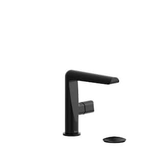 Parabola Single-Handle Single-Hole Bathroom Faucet with Drain Kit Included in Black