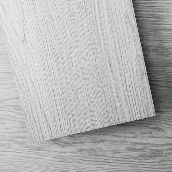 6 in. White-Washed Peel and Stick Luxury Vinyl Plank Flooring,Self-Adhesive Floor Tile Vinyl Wood Plank (54 sq. ft./box)