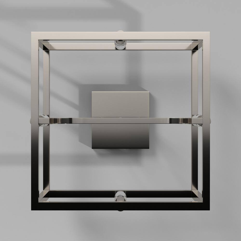 Sleek Uptown 12" Satin Platinum Modern Ceiling Light