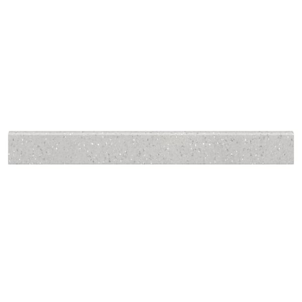 J COLLECTION 37 in. Cultured Marble Backsplash in Silver Stream