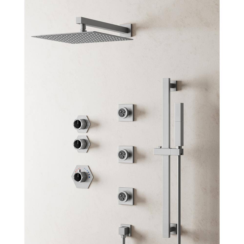 Reviews for CRANACH Thermostatic Valve 5Spray 12 in. Dual Shower Heads