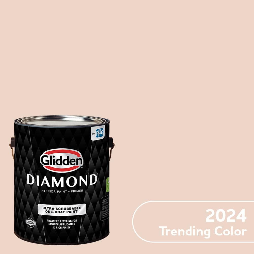 Glidden Diamond 1 Gal. PPG10702 Blush Beige Satin Interior Paint with