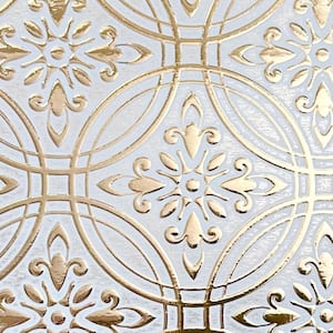 8 in. x 8 in. Pastel Painted Gold Foil Peel and Stick Paper Tile Backsplash (24-Pack)