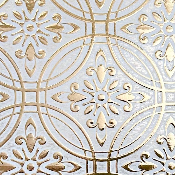 Special Crafts Gold Foil Yellow Mosaic Glass Beveled Mirror Tiles