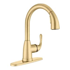 Dylan Single-Handle Pull-Down Sprayer Kitchen Faucet in Matte Gold