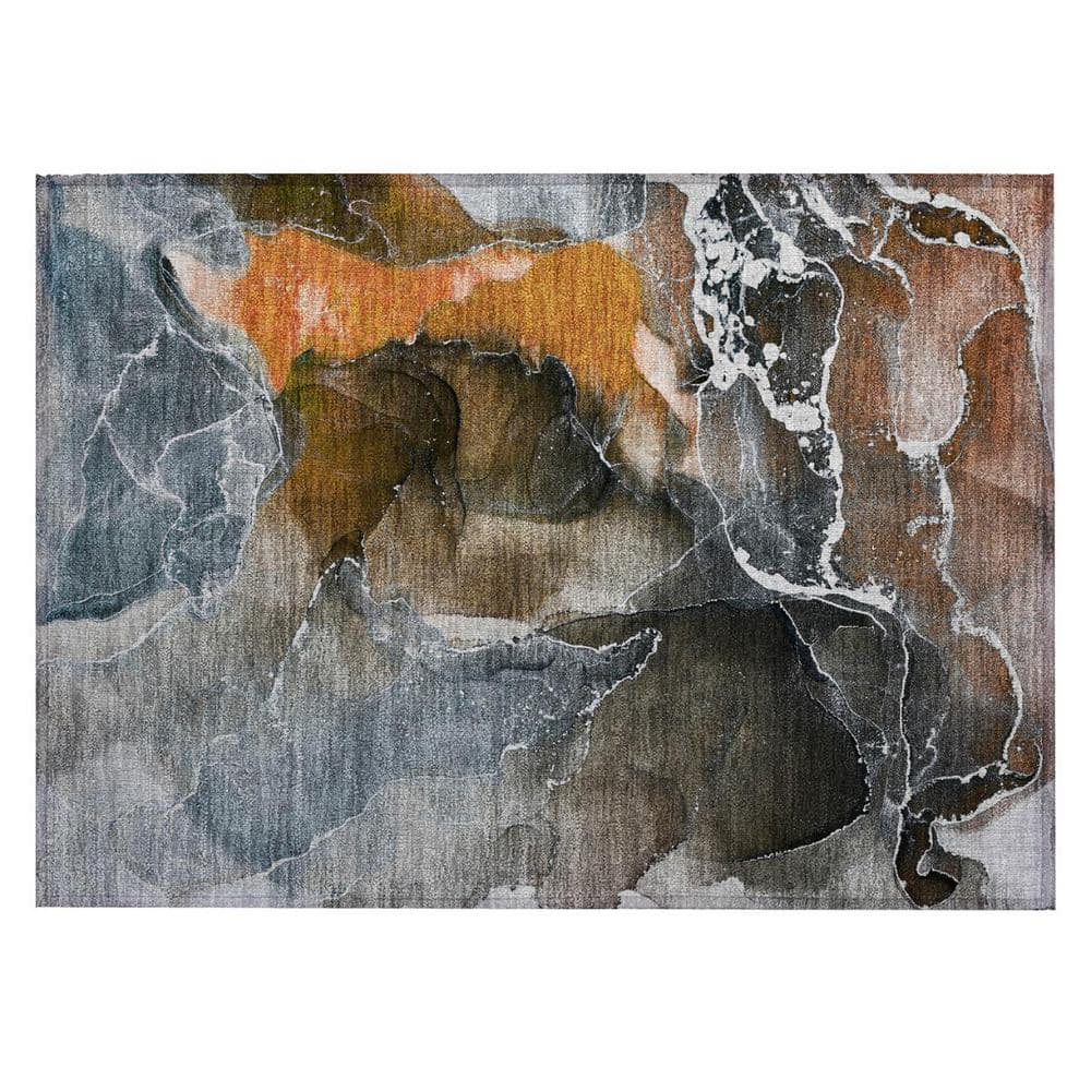 Orange 2 ft. x 3 ft. Abstract Indoor/Outdoor Area Rug price history on PriceWatchPro