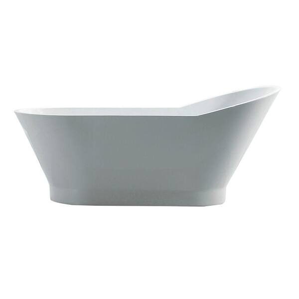 Jade Bath Urban Retreat Collection Blythe 5.6 ft. Center Drain FreeStanding Bathtub in White