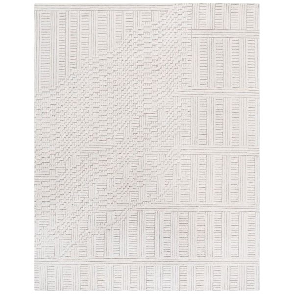 Harvest 8 ft. x 10 ft. Natural/Ivory Geometric Abstract Area Rug