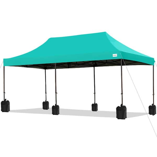 Jearey 20 Ft X 10 Ft Light Blue Pop Up Canopy Tent Instant Outddor Canopy Jdp20 Hd Lblue The 0354