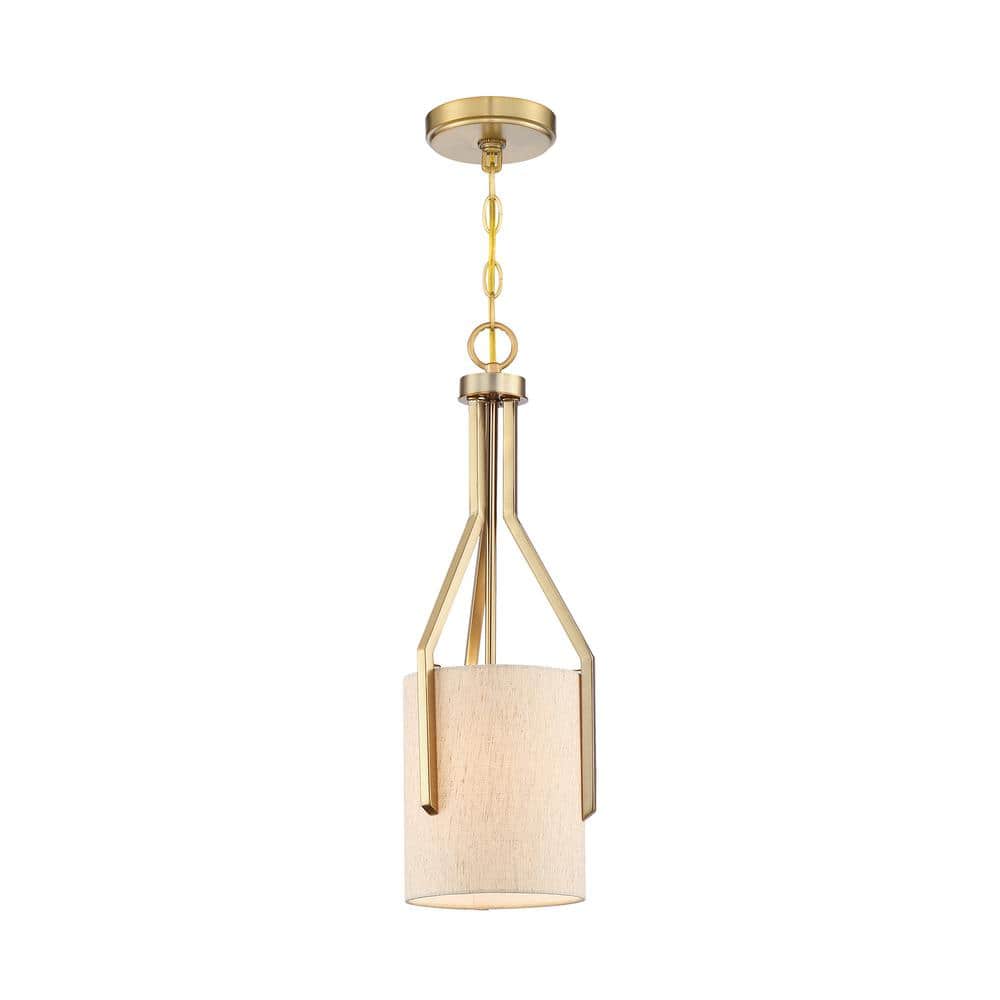 Elara Brushed Gold Mini Drum Pendant Light