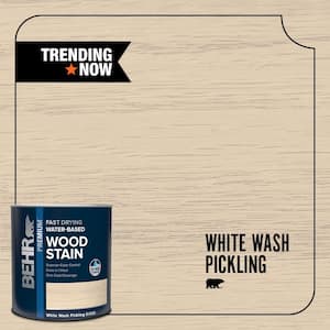 1 qt. #TIS-580 White Wash Pickling Transparent Fast Drying Water-Based Interior Wood Stain