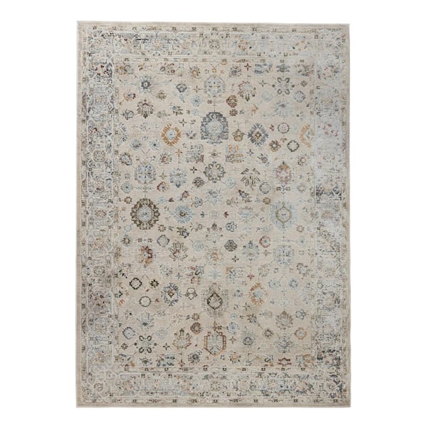 Amer Rugs Fairmont 8 ft. X 11 ft. Ivory, Gray Floral Area Rug ...