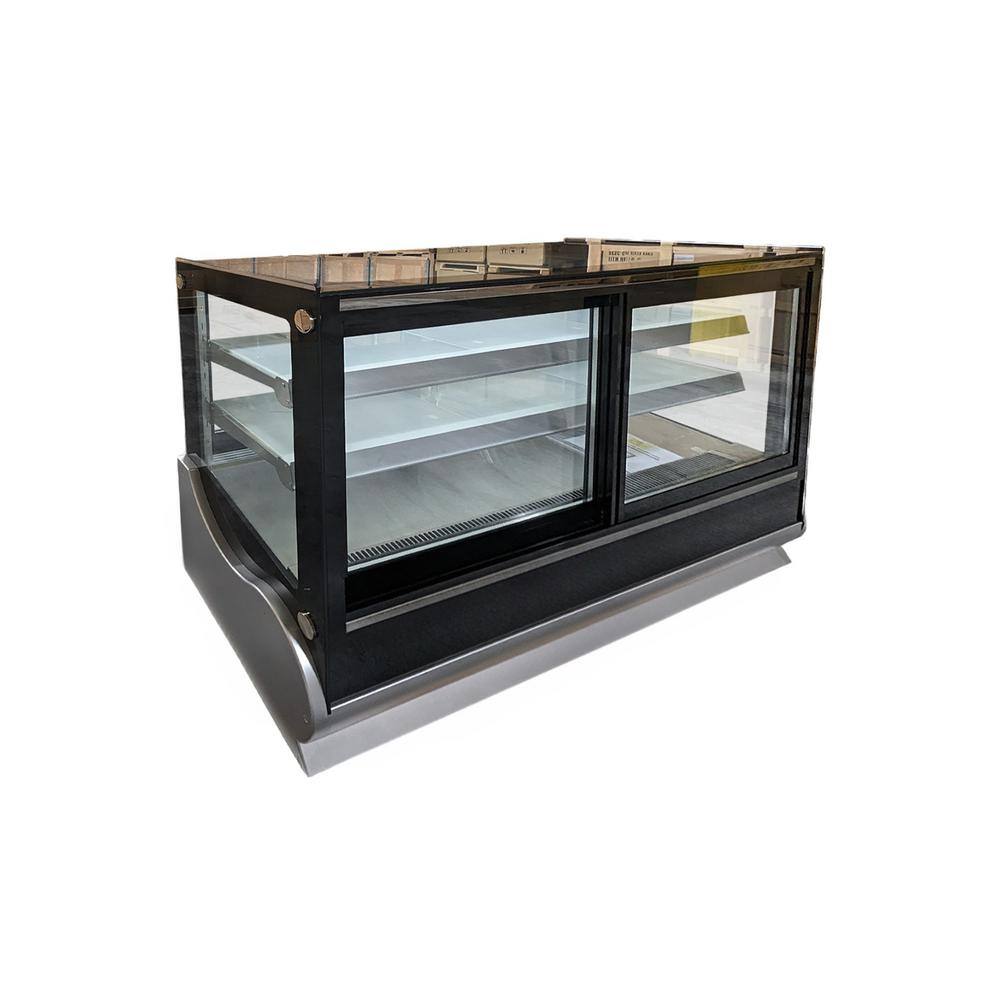 59.4 in. 11.5 cu. ft. Commercial Refrigerated Countertop Bakery Display EW60B Black