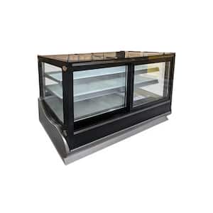 59.4 in. 11.5 cu. ft. Commercial Refrigerated Countertop Bakery Display EW60B Black