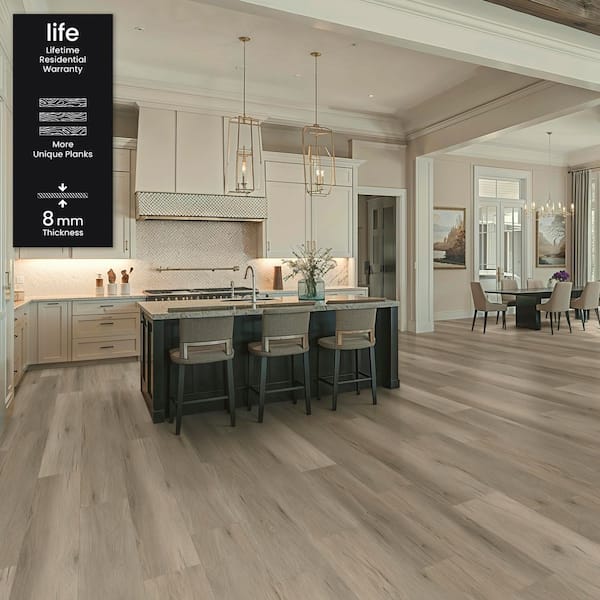 Designer Series Joplin Pecan 30 MIL 9 in. Wx48 in.L Waterproof Click Lock Luxury Vinyl Plank Flooring(17.44 sq.ft./Case)
