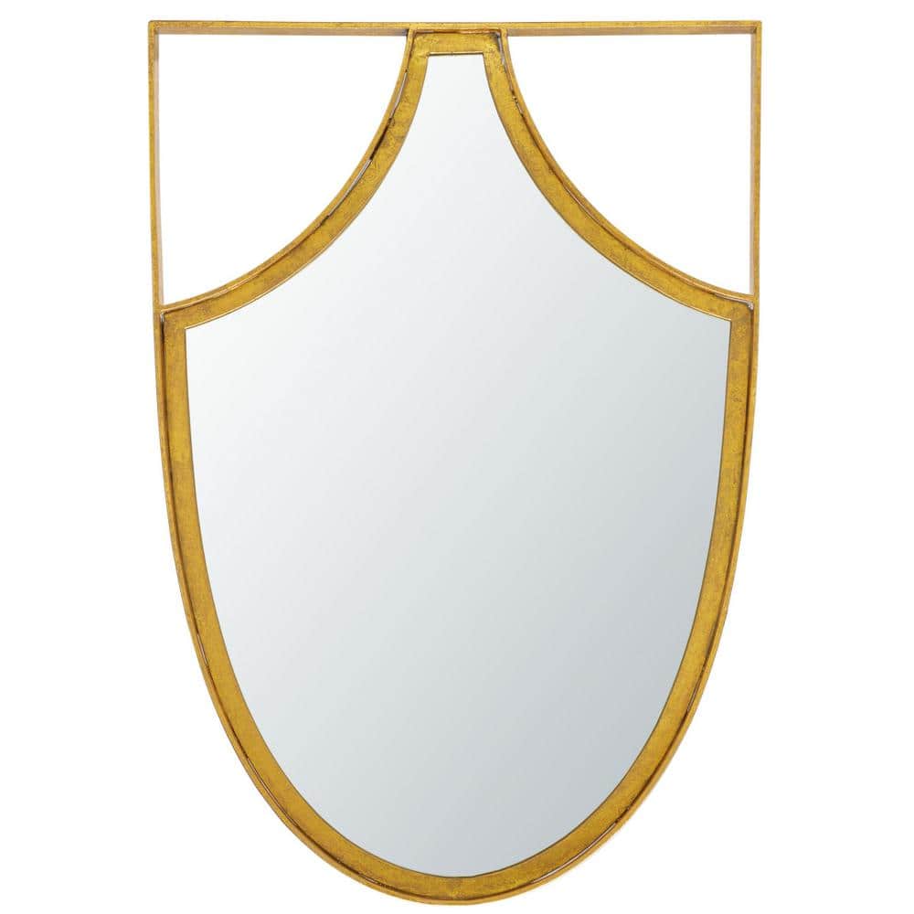 Grand Tyne Rectangular Gold Foil Beveled Wall Mirror