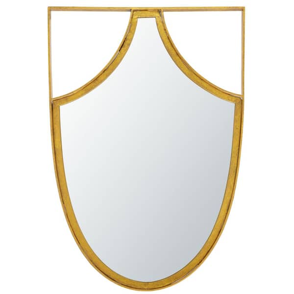 SAFAVIEH Tyne 21.75 in. W x 31.5 in. H Iron Arch Modern Gold Wall Mirror