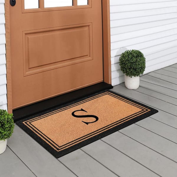 Thick Rubber Plaid Door Mats for Outdoor Kitchen Carpet Rugs Non