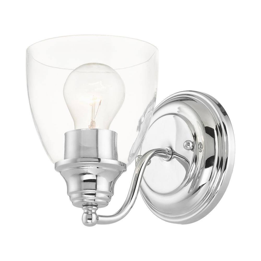Montgomery Polished Chrome 7'' Transitional Vanity Sconce