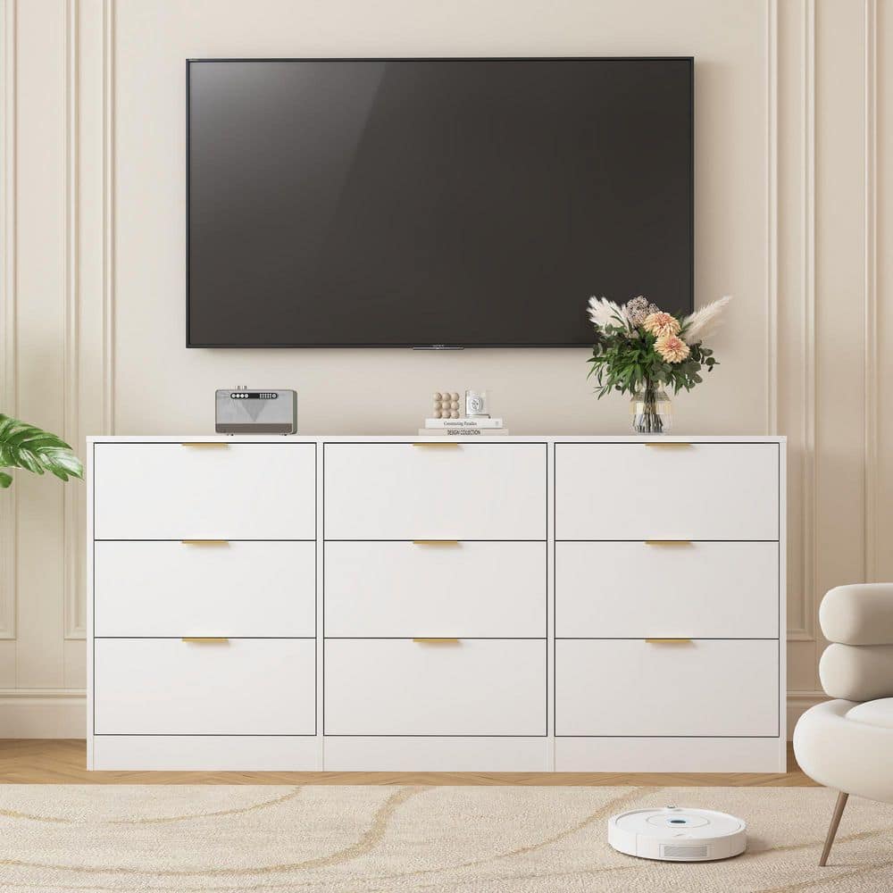 living room dresser Homall 5 Drawer Dresser, 31.5" Wide Tall Chest of Drawers, Large Capacity Storage with Anti-Tip Device & Smooth-Gliding Drawers for Bedroom Room, Black Cloaked in either pristine white or sleek black Noble House Paulille White Wood