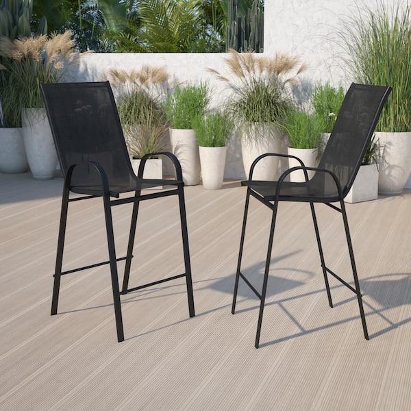 Carnegy Avenue Metal Outdoor Bar Stool (2-Pack) CGA-TLH-482655-BL
