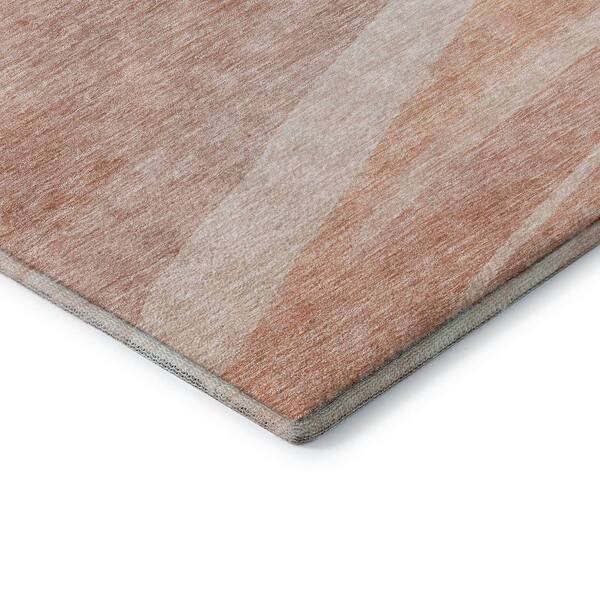 Mayfield Premium Machine Washable Abstract AMF1099 Salmon 2 ft. x 3 ft. Area Rug