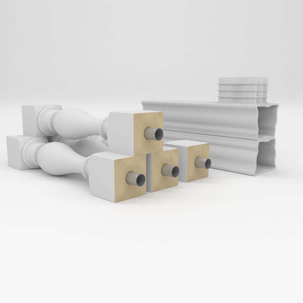 Legacy White FiberThane Porch and Stair Railing Kit