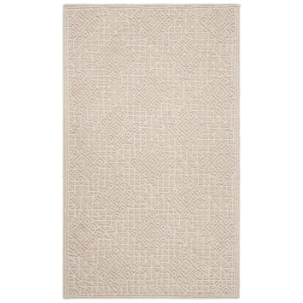 Trace Light Beige Doormat 2 ft. x 4 ft. Border Area Rug