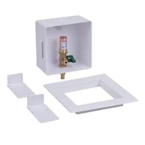 1/2 in. Standard PEX Brass Compression Ice Maker Outlet Box with Water Hammer Arrestor