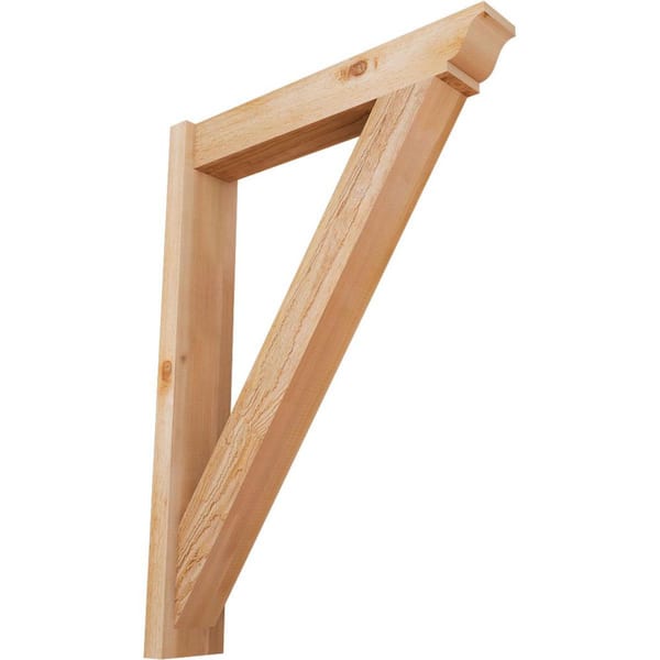 Ekena Millwork 6 in. x 42 in. x 30 in. Western Red Cedar Traditional Rough Sawn Outlooker