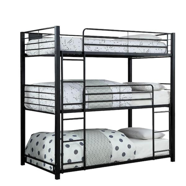 William's Home Furnishing Carolyn Black Bunk Bed WI-BK917T-BED - The ...