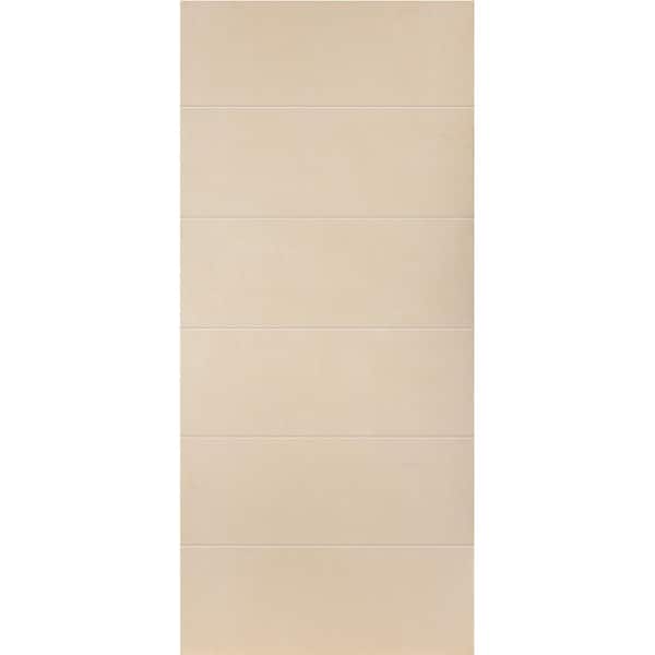 Krosswood Doors TETON Modern 36 in. x 80 in. 6-Grid Solid Panel Universal/Reversible Unfinished Fiberglass Front Door Slab