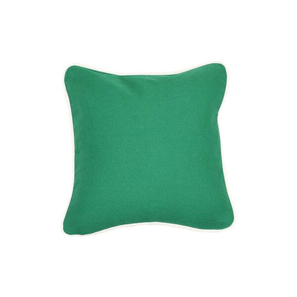 CB Station Emerald Solid Cotton 12 in. x 12 in. Throw Pillow