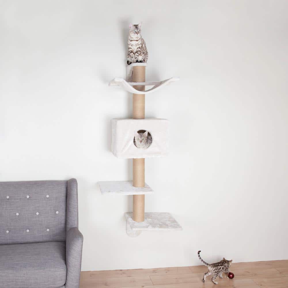 Dayna 60" Wall Mount Cat Tree with Sisal Scratching Post and Hammock