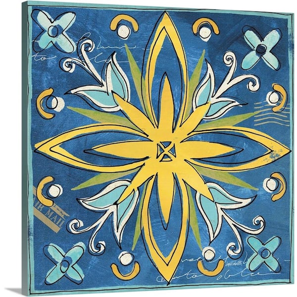 GreatBigCanvas "Tuscan Sun Tile I Color" by Anne Tavoletti Canvas Wall Art