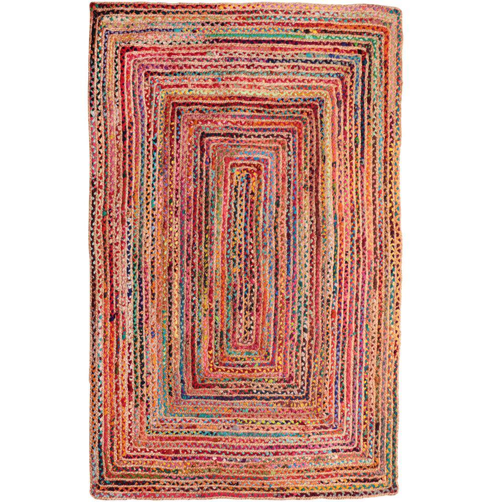 Ox Bay Bokaap Multicolor Bohemian HandBraided Cotton/Jute Area Rug 3
