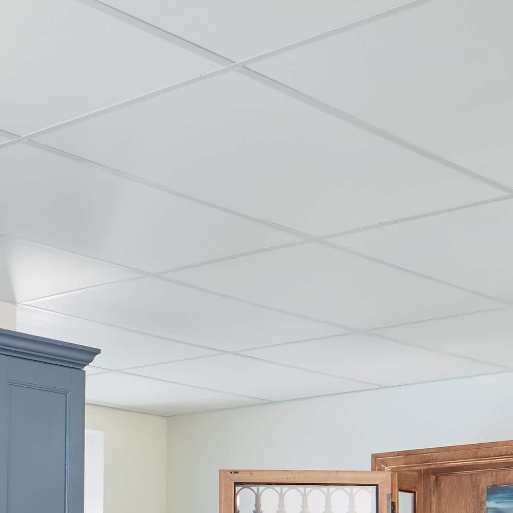 Plain White 2x4 Acoustic Ceiling Tiles