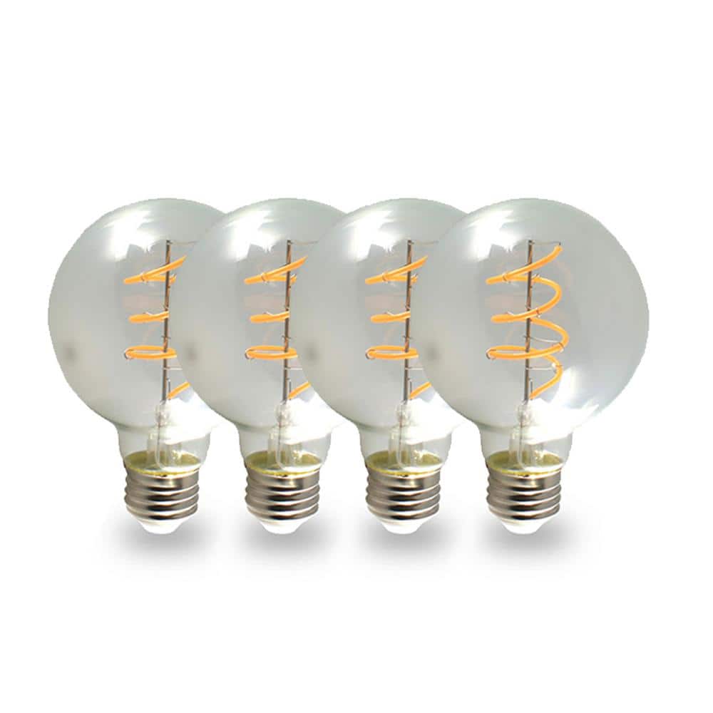 NorbCOZY 4W Equivalent Relaxing G25 Globe 2200K Dimmable Clear Spiral Vinta
