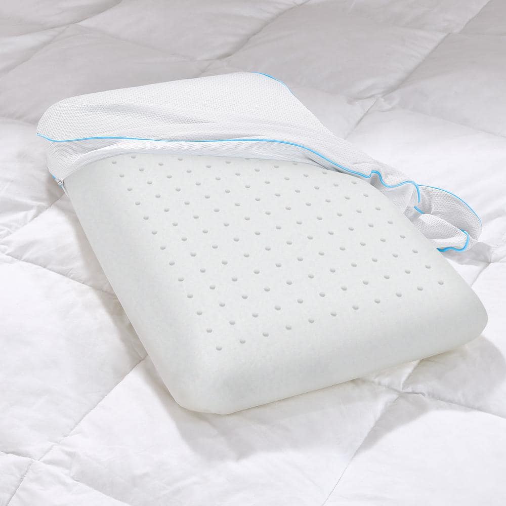 Standard White Gel Memory Foam Cooling Pillow