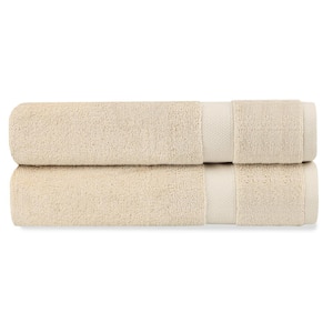 Delara Fog Solid 100% Organic Cotton Luxuriously Plush Hand Towel (Set of 2)