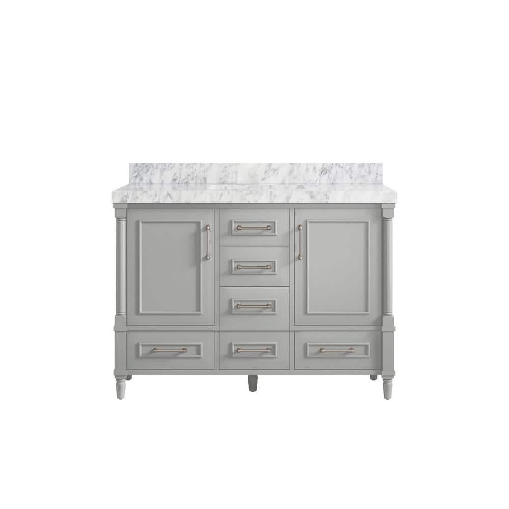 Hudson 48 in. W x 22 in. D x 36 in. H Bath Vanity in Coventry Gray with 2 in. Carrara Marble Top price history on PriceWatchPro