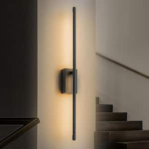 Rene 23.6 in. 1-Light Matte Black Linear Dimmable LED Vanity Light