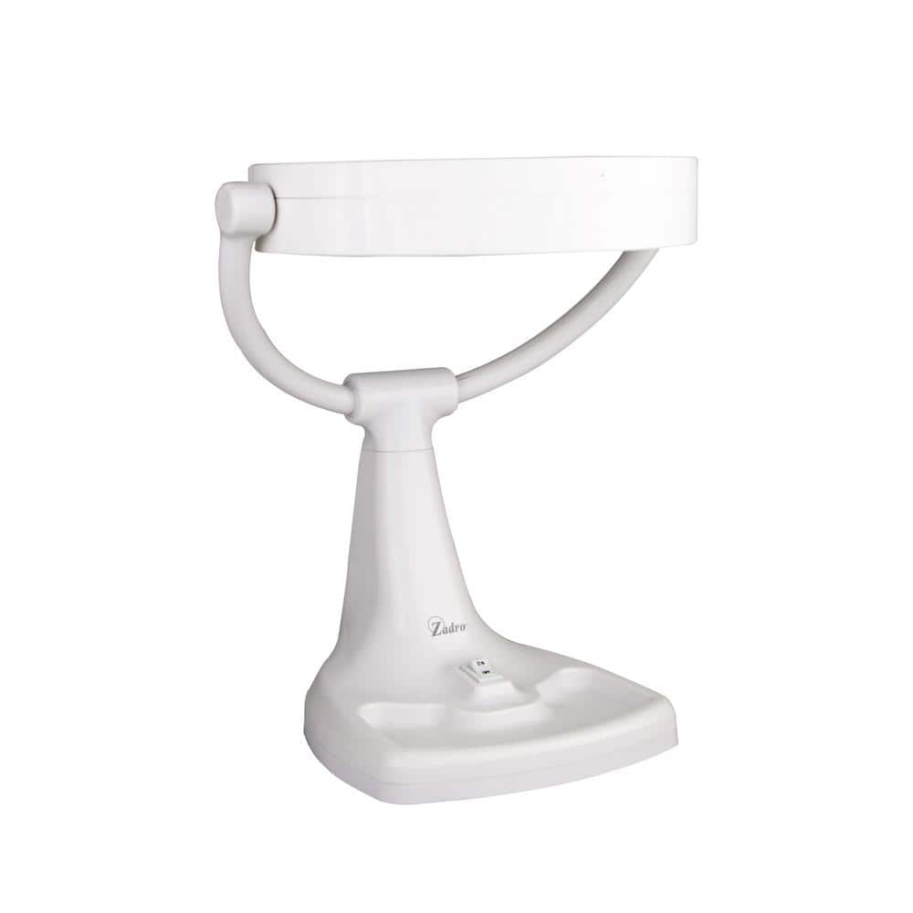 White Dual Magnification Lighted Vanity Mirror