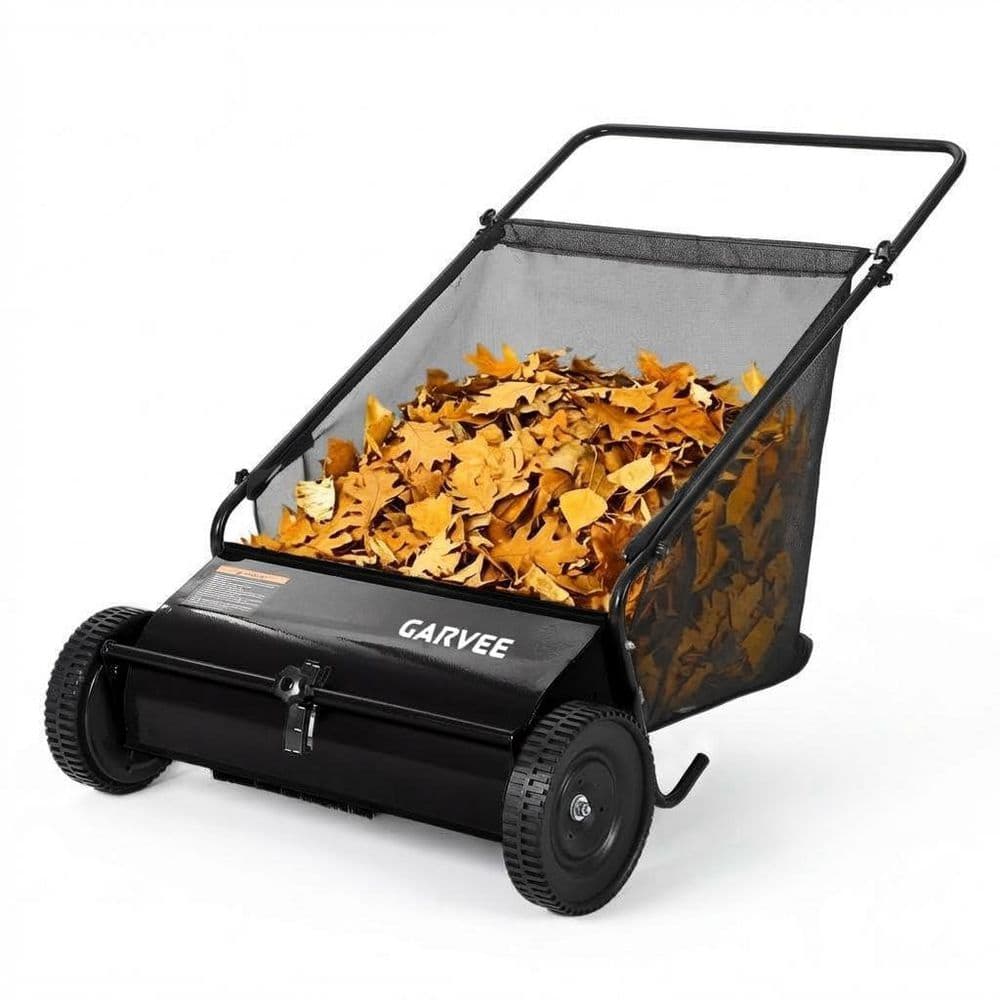Durable Walk-Behind Push Lawn Sweeper – 26-Inch Heavy Duty Leaf & Grass Collector, 7 Cu. Ft. Capacity,Black price history on PriceWatchPro