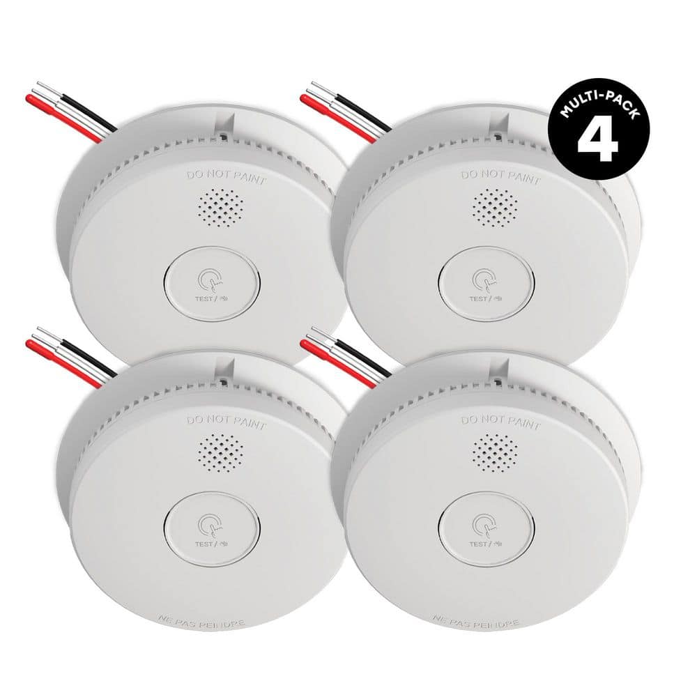 4-Pack Hardwired and 1-Year Battery Backup Smoke Detector with Photoelectric Sensor price history on PriceWatchPro